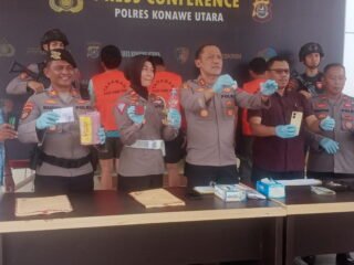 Polres Konut Kembali Amankan Empat Tersangka Pengguna Narkoba Jenis Sabu