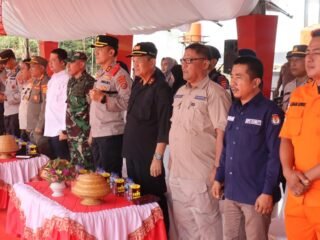 Wabub konut Hadiri Simulasi Sispam Kota Yang Di gelar Polres Konawe Utara Dalam Menghadapi Pilkada 2024