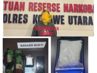 Polres Konut, Amankan Seorang Kurir Narkoba Inisial JL