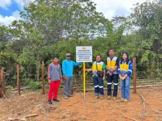 Dukung Lingkungan Belajar Aman, PT KES SK 321 Selesaikan Pembangunan Pagar SDN 06 Landawe