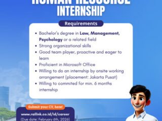 PT Railink Buka Program Magang Human Resource untuk Dukung Pengembangan Talenta Muda Indonesia