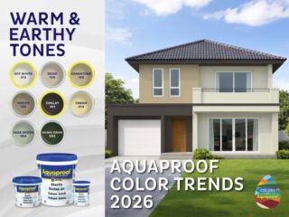 Tren Warna Cat Rumah 2026, Aquaproof Warm & Earthy Tones