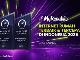 MyRepublic Indonesia Kembali Raih 2 Penghargaan Ookla: Internet Rumah Terbaik dan Tercepat di Indonesia