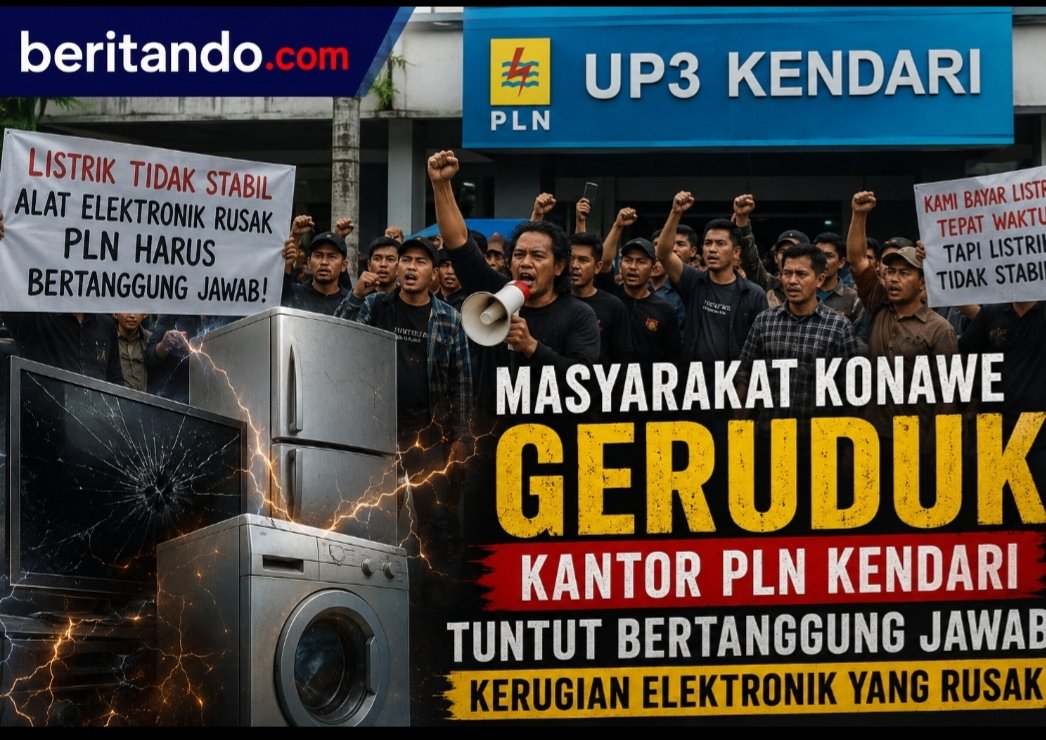 Sering Padam dan Tegangan Tidak Stabil, Massa Konawe Utara Tuntut PLN Bertanggung Jawab