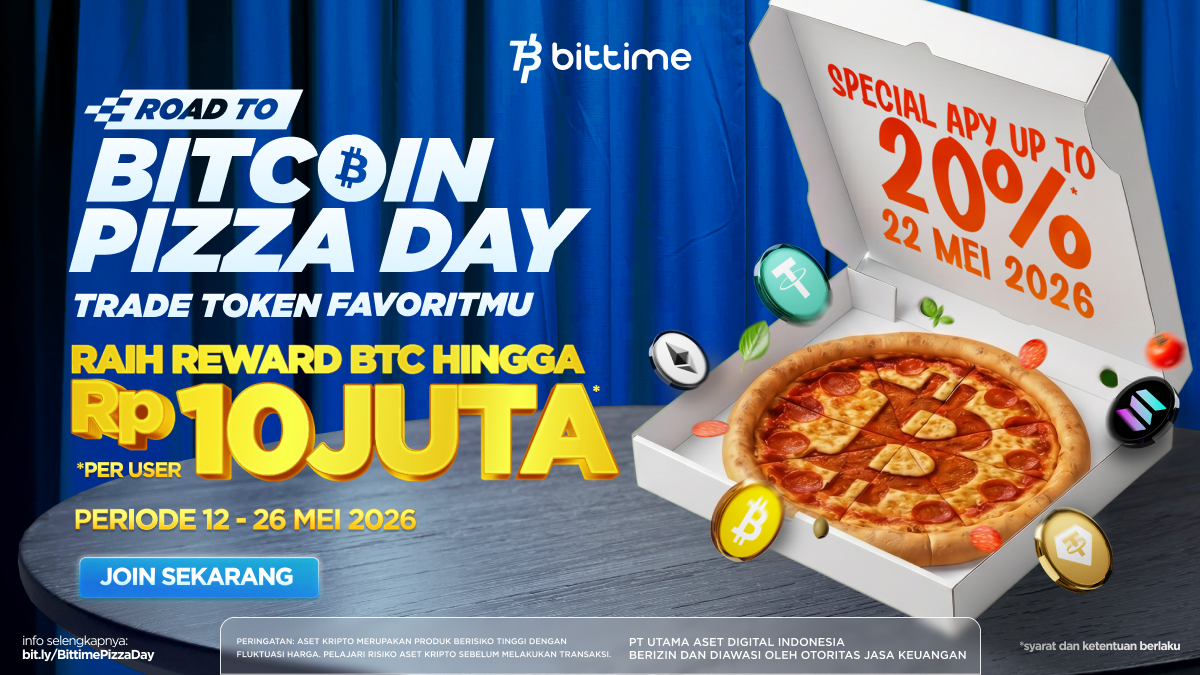 Bitcoin Pizza Day Jadi Simbol Revolusi Finansial Global, Bittime Dorong Partisipasi Investor Aset Kripto Indonesia