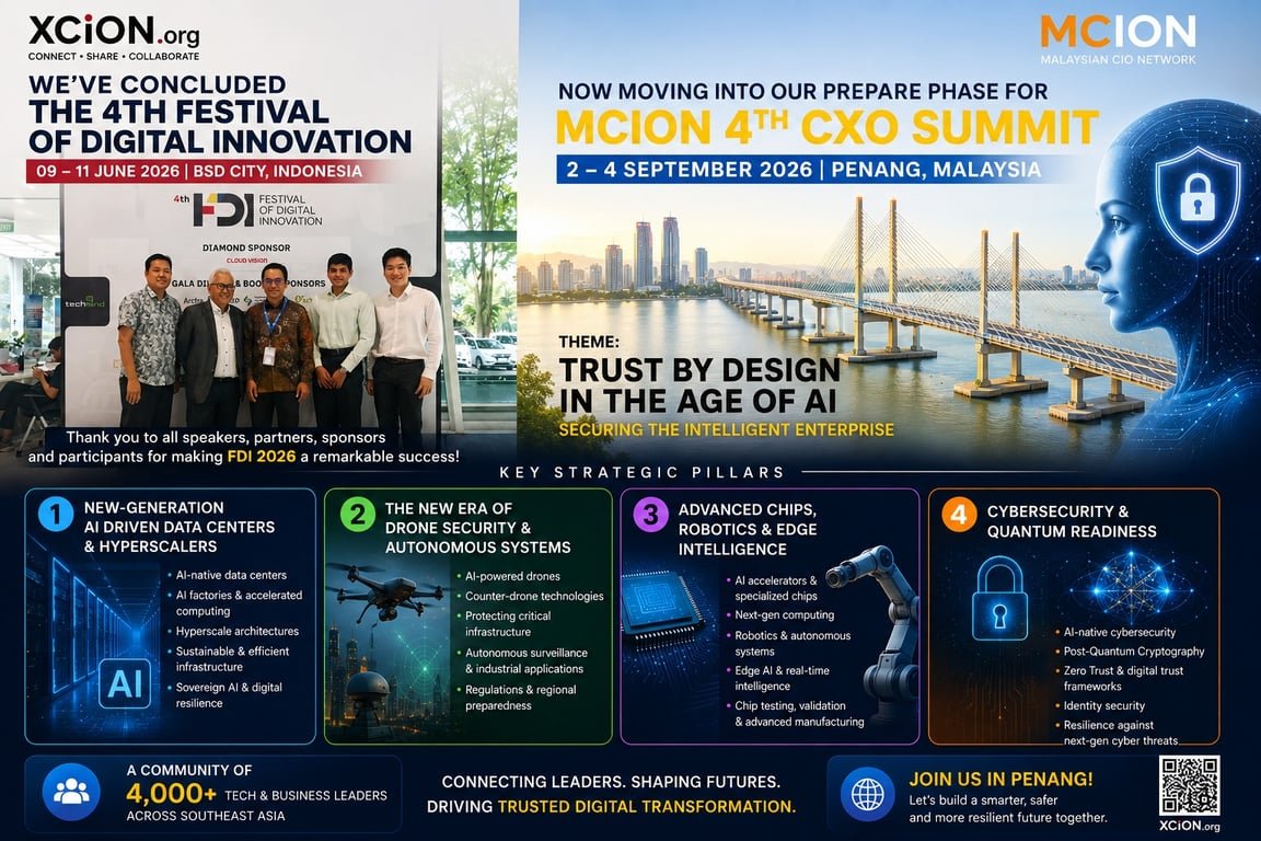 XCION Sukses Gelar Festival Inovasi Digital ke-4 Tahun 2026, Menargetkan MCION 4th CXO Summit di Penang XCION Sukses Gelar Festival Inovasi Digital ke-4 Tahun 2026, Menargetkan MCION 4th CXO Summit di Penang